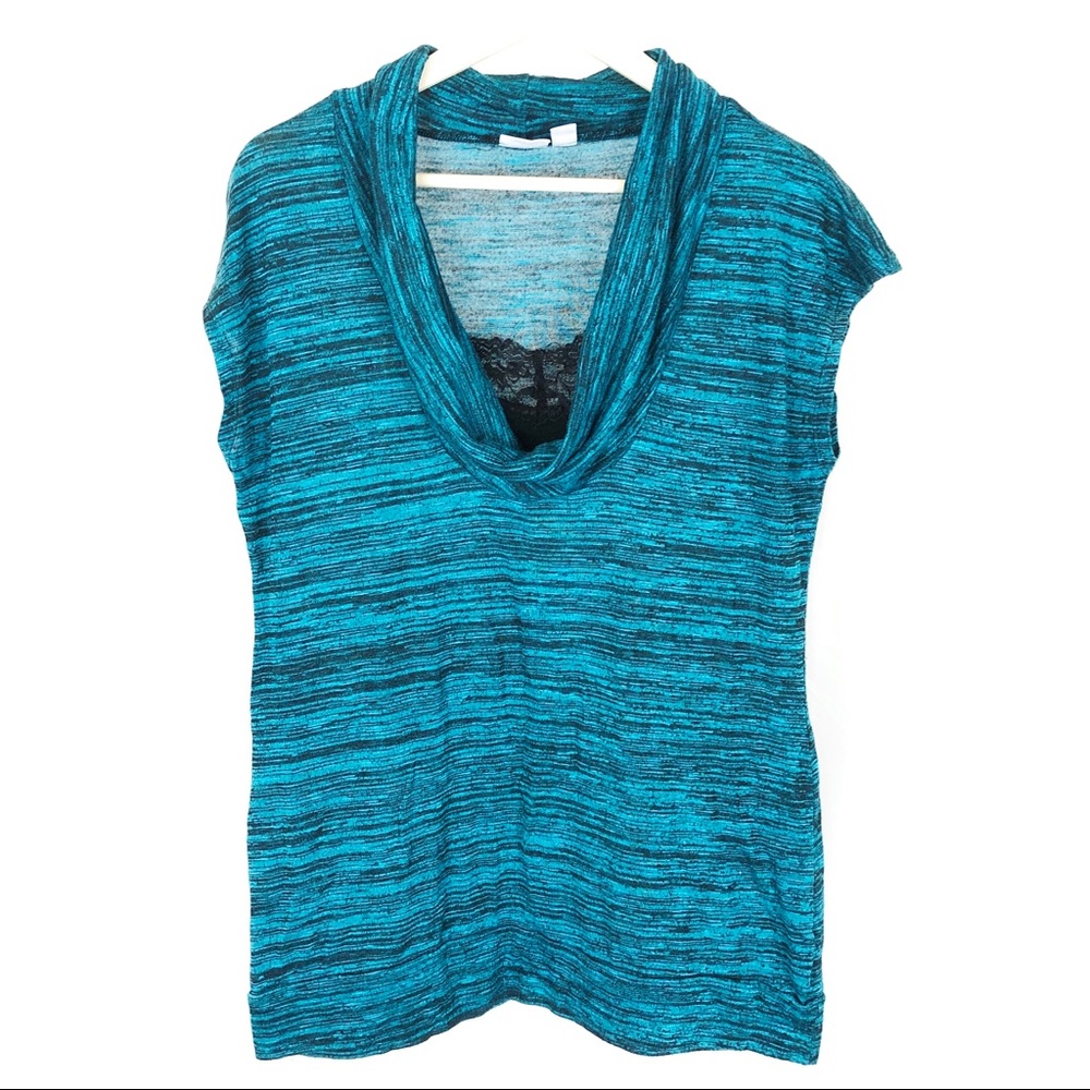 Cato Womens Sleeveless Colorful Blue XL Top FREE WITH PURCHASE JUST BUNDLE